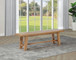 Middleton - Wood Backless Dining Bench Natural - Brown