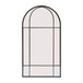 Metal 24 x43" Arch Windowpane Mirror - Black