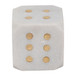 Marble 4" Dice - White