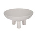 11" Textured Footed Bowl - White
