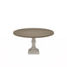 Tannen - Round Dining Table - White And Gray