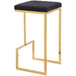 Joel - Mid-Century Modern Luxury Upholstered Stool - Black / Gold