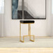 Joel - Mid-Century Modern Luxury Upholstered Stool - Black / Gold