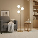 Brilliance - Modern Floor Lamp, Opal Shades And Round Base - Clear / Gold