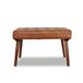 Mark - Tufted Square Genuine Leather Upholstered Ottoman