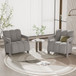Modern Minimalist Leisure Armchair With L Shaped Armrests