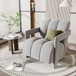Modern Minimalist Leisure Armchair With L Shaped Armrests