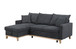 Colton - Woven Reversible Sleeper Sectional Sofa With Storage Chaise - Dark Gray