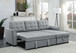 Avery - Sleeper Sectional Sofa With Reversible Storage Chaise - Light Gray
