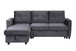 Hudson - Reversible Sleeper Sectional Sofa With Storage Chaise - Dark Gray