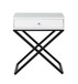 Koda - End Side Table Nightstand, Drawer And Cross Base