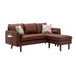 Mia - Sectional Sofa Chaise With USB Charger And Pillows