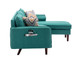 Mia - Sectional Sofa Chaise With USB Charger And Pillows