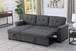 Lucca - Linen Reversible Sleeper Sectional Sofa With Storage Chaise
