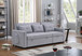 Zoey - Linen Convertible Sleeper Sofa With Side Pocket