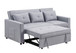 Zoey - Linen Convertible Sleeper Sofa With Side Pocket