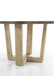 Brutus - Contemporary Round Dining Table With Wheat Colored Base - Vintage Walnut