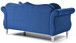 Stylish Flared Arm Loveseat