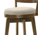 Joplin - 20.5" Ladder Back Counter Height Swivel Chair With Upholstered Seat
