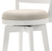 Joplin - 20.5" Ladder Back Counter Height Swivel Chair With Upholstered Seat