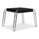 Petra - Leather Stool - Black