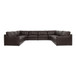 Thurlow - U Shaped Modular Sectional With Arms - Espresso Brown