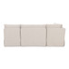 Fable - Slipcover Dining Banquette L-Shape Sectional With Slipper Chair - Beige