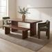 Lila - Large Dining Bench - Brown