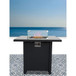 Powder Coated Fire Pit With Top - Black