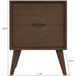 Alexandra - Night Stand With 2 Drawers - Walnut Brown