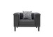 Mary - Tufted Chair With 1 Accent Pillow - Dark Gray