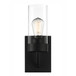 Zephyr - Single Light Sconce - Black / Clear