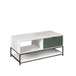 Watson - Wood Coffee Table Steel Frame With Shelves And Drawer