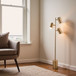 Harmony - Floor Lamp With Rotary Switch Triple Spots Block Base - Gold