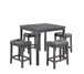 Lucian - Counter Height Pub Table With Tufted Linen Stools