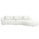 Elijah - Japandi Curvy Sectional Sofa - Beige