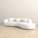 Elijah - Japandi Curvy Sectional Sofa - Beige