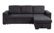 Toby - Woven Fabric Reversible Sleeper Sectional Sofa With Storage Chaise Cup Holder Charging Ports And Pockets