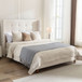Peyton - Upholstered Bed With 54" High Headboard, Traditional Hand Buttoned Tufting