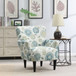 Flora - Floral Accent Chair - Blue