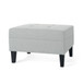 Classic Ottoman With Birch Wood Legs And Fabric Upholstery