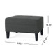 Classic Ottoman With Birch Wood Legs And Fabric Upholstery