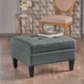 Classic Ottoman With Birch Wood Legs And Fabric Upholstery