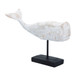 Resin 8" Whale On A Stand - White