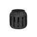 10" Round Lantern Hurricane With Open Slats - Black