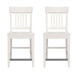 Haidel - Slat Back Counter Stools (Set of 2) - White