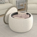 Storage Ottoman - White