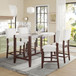 5 Piece Counter Height Dining Set With 4 Upholstered Chairs