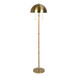 Allure - 2 Light Floor Lamp, Gold, Natural Tube, Double On / Off Pull Chain - Gold / Rattan