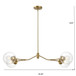 Jewel - 4 Lights Modern Farmhouse Chandelier Ceiling Hanging Light Fixture - Clear / Gold